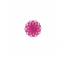 Ecussons Thermocollant Fleurs ajourées 3,5 X 3,5 cm - Mediac rose fuchsia sperenza