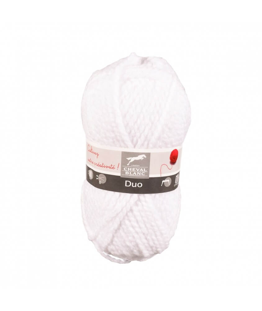 Pelote de laine à tricoter DUO - Cheval Blanc / TWINS - By Oké !