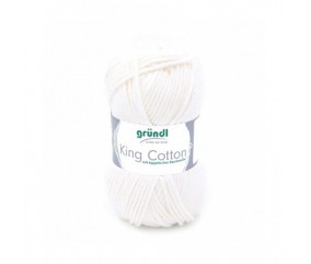 Pelote de Coton à tricoter KING COTTON - Grundl ECRU 02 SPERENZA