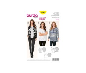 Patron Burda 6610 Veste et Tee-Shirt du 36 au 50