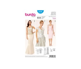 Patron Burda 6646 Robe & Haut du 34 au 44