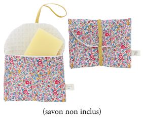 Kit couture 1 étui brosse à dents et 2 pochettes à savon en tissu Liberty ®