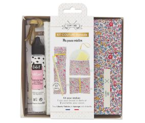 Kit couture 1 étui brosse à dents et 2 pochettes à savon en tissu Liberty ®