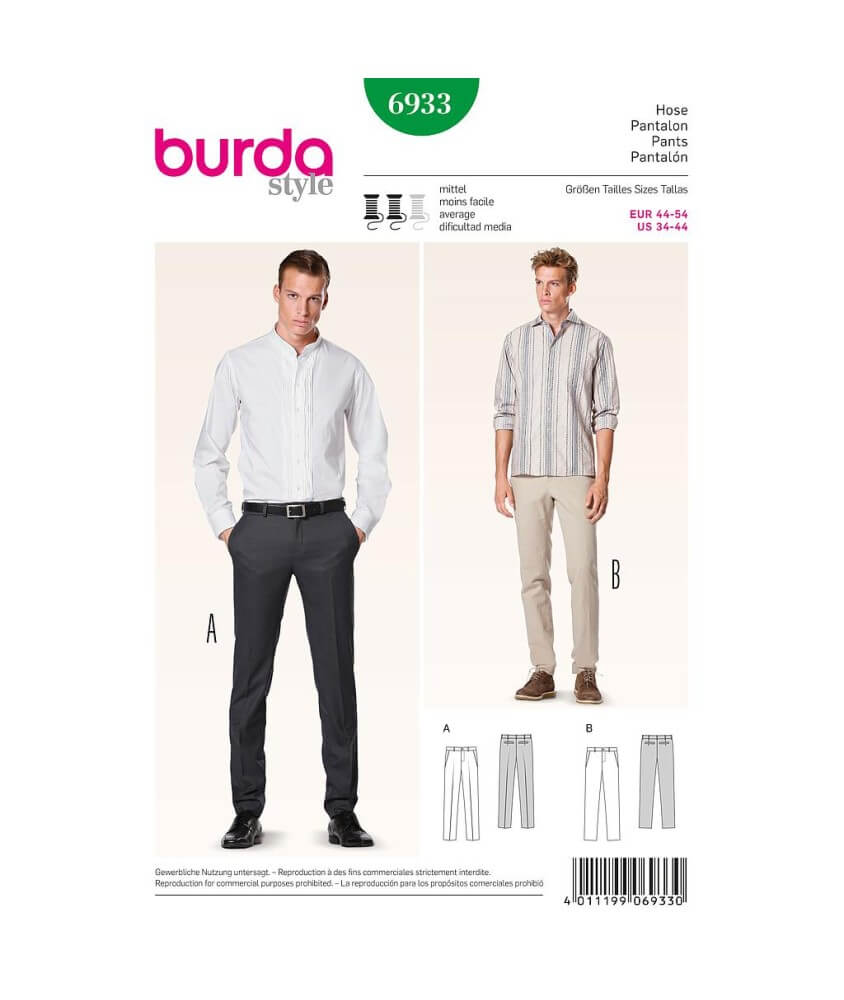 Patron Burda 6933 Pantalon du 44 au 54