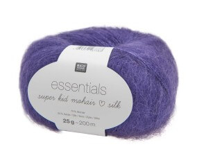 Fil à Tricoter ESSENTIALS SUPER KID MOHAIR LOVES SILK: Luxe, Douceur et Créativité - 25gr - Rico Design