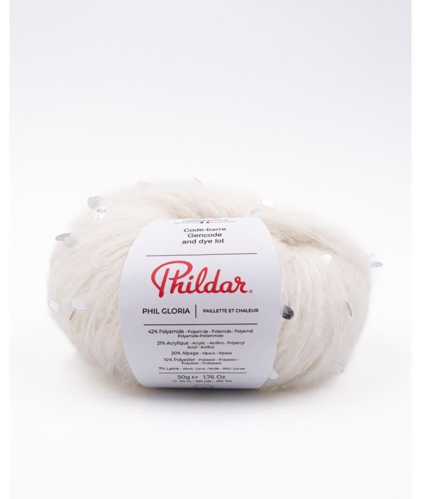 Pelote de fil  paillettes  à crocheter ou à tricoter de phildar : par  laineattitude