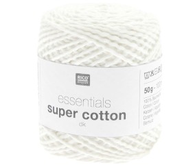 Pelote de Coton à tricoter ou crocheter Essentials Super Cotton DK - Rico Design