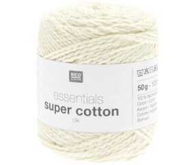 Pelote de Coton à tricoter ou crocheter Essentials Super Cotton DK - Rico Design