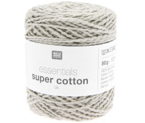 Pelote de Coton à tricoter ou crocheter Essentials Super Cotton DK - Rico Design