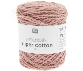 Pelote de Coton à tricoter ou crocheter Essentials Super Cotton DK - Rico Design