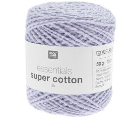 Pelote de Coton à tricoter ou crocheter Essentials Super Cotton DK - Rico Design