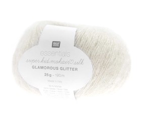 Fil à Tricoter ESSENTIALS SUPER KID MOHAIR LOVES SILK GLAMOROUS GLITTER: Luxe, Douceur et Créativité - 25gr - Rico Design