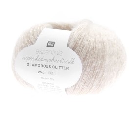 Fil à Tricoter ESSENTIALS SUPER KID MOHAIR LOVES SILK GLAMOROUS GLITTER: Luxe, Douceur et Créativité - 25gr - Rico Design