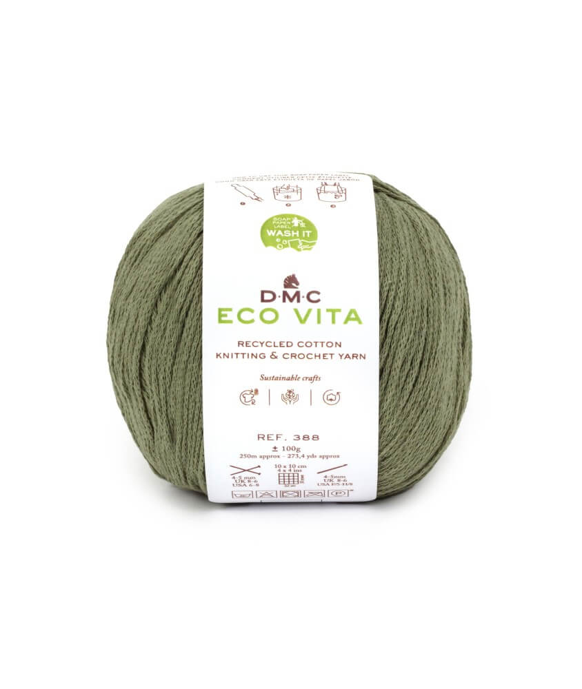 Fil de coton recyclé ECO VITA pour tricot et crochet - 100GR - DMC