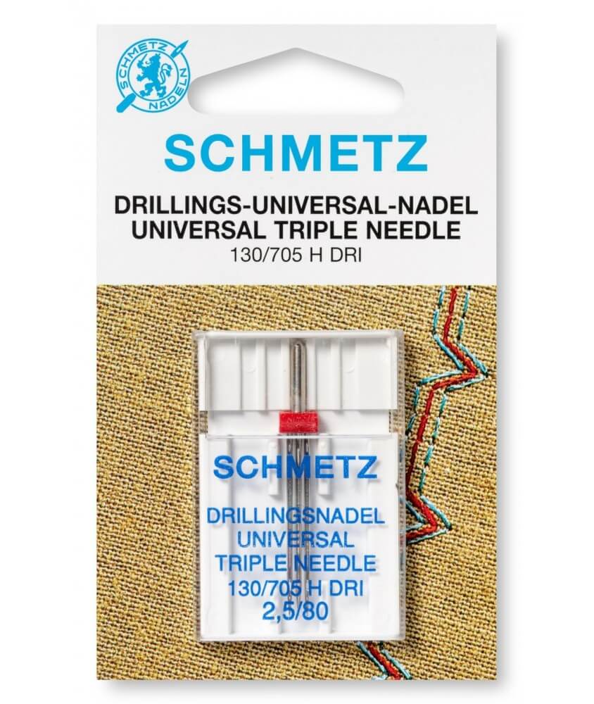 Aiguille triple universel Schmetz 130/705 H DRI - Dimension 2,5/80 - 1 pces - SCHMETZ