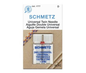 Aiguille double universal Schmetz 130/705 H ZWI - Dimension 1,6/80 - 1 pces - SCHMETZ