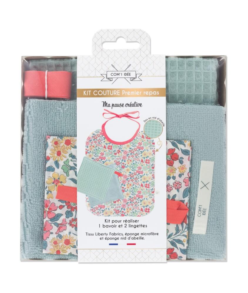 Kit couture premier repas, bavoir en tissu Liberty ® Margaret Annie - niveau débutant