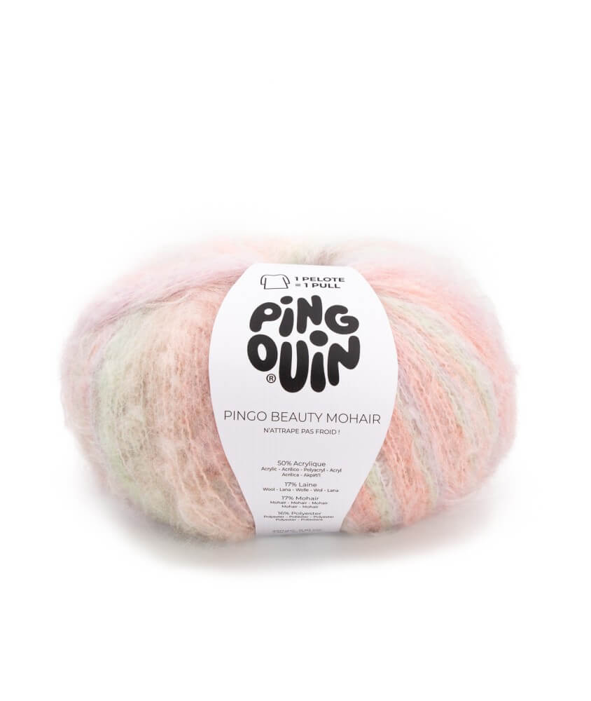 Pelote de Laine et Mohair à tricoter PINGO BEAUTY MOHAIR - 250gr - Pingouin