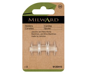 Lot de 3 Canettes Milward en plastiques pour Machines Janome - Optez pour la Fiabilité dans Vos Projets de Couture