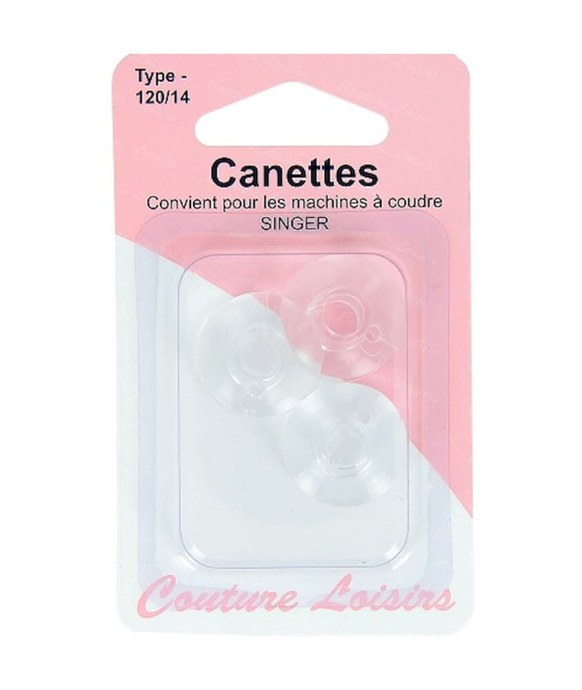 Lot de 3 Canettes plastique pour boitier horizontal type Singer - Couture Loisirs