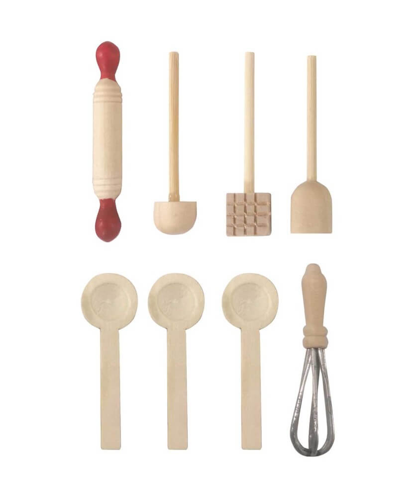 Ustensiles de cuisine miniature - 8pcs - Le monde des lutins - Rico Design