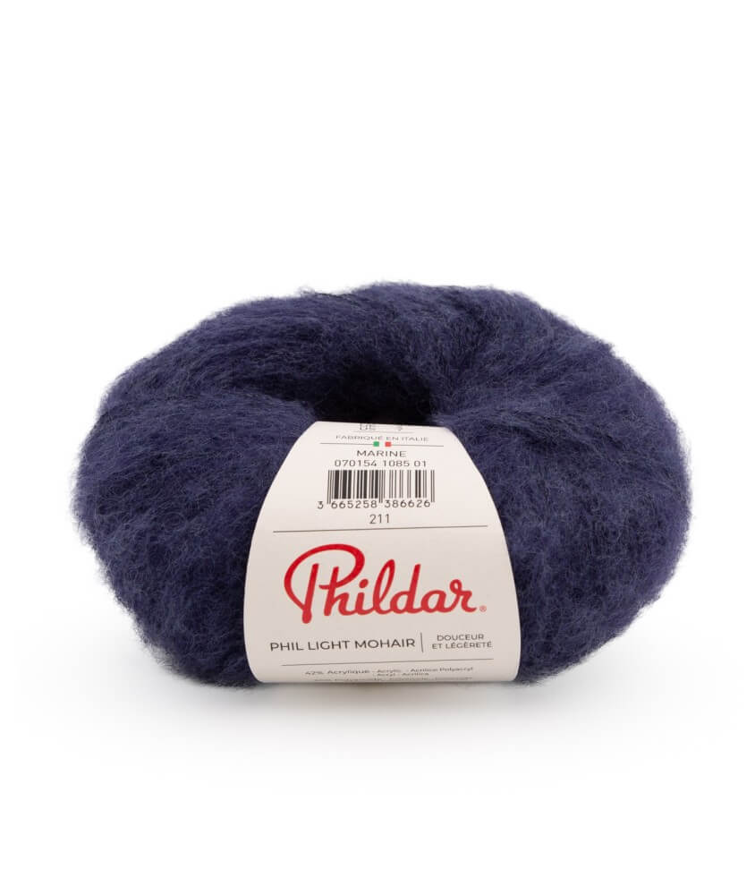 Pelote de Laine et Mohair à tricoter PHIL LIGHT MOHAIR - 25gr - Phildar