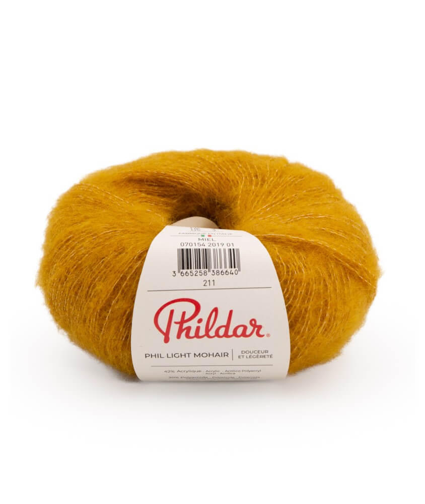 Pelote de Laine et Mohair à tricoter PHIL LIGHT MOHAIR - 25gr - Phildar