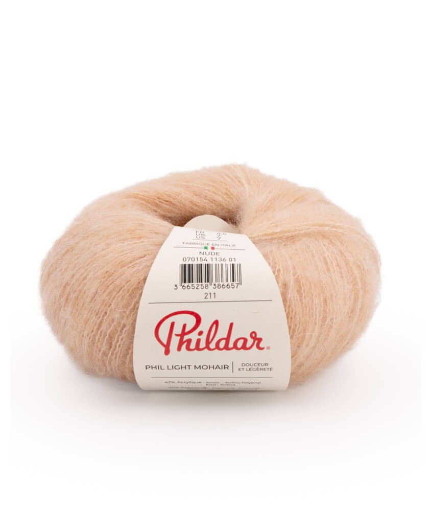 Pelote de Laine et Mohair à tricoter PHIL LIGHT MOHAIR - 25gr - Phildar