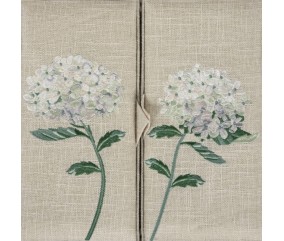 Boîte de Couture "Hortensia" - Double ouverture brodé - 31x24x20 cm - Hobby gift