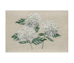 Boîte de Couture brodée "Hortensia" - 25,5x18.5x14,5 cm - Hobby Gift