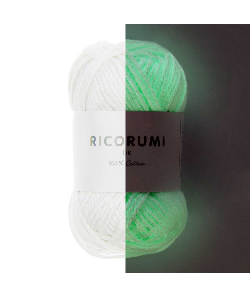 Pelote coton pour Amigurumi RICORUMI Glow in the Dark 25 gr - Rico Design