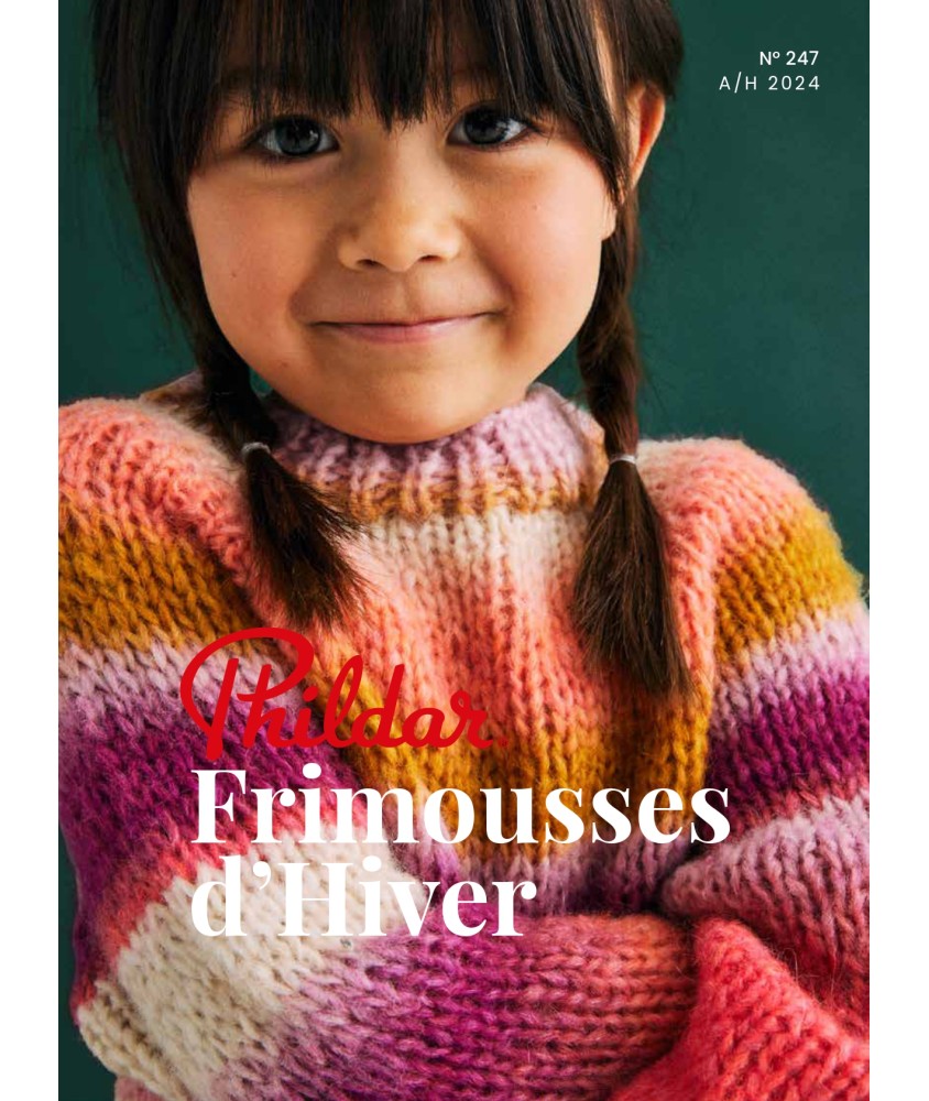 Catalogue 247 "Frimousses d'hier" -Automne/Hiver 2024 - Phildar : Mini Mailles Intemporelles (18 mois – 8 ans)