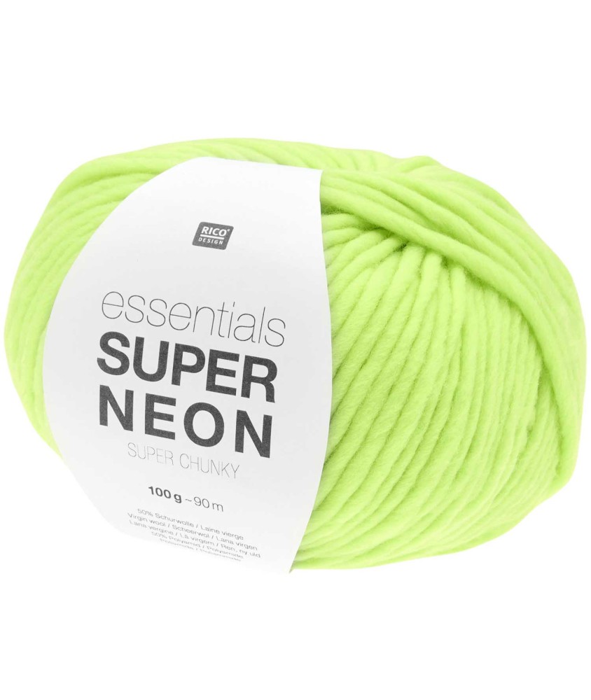 Découvrez la Chaleur et la Facilité avec la Pelote de Laine ESSENTIALS SUPER NEON SUPER CHUNKY - 100 GR - Rico Design