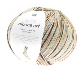 Pelote de Laine Socks Alpaca Art 4 fils - 100g - Rico Design : Chaussettes Douces et Confortables