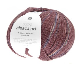 Pelote de Laine Socks Alpaca Art 4 fils - 100g - Rico Design : Chaussettes Douces et Confortables