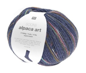 Pelote de Laine Socks Alpaca Art 4 fils - 100g - Rico Design : Chaussettes Douces et Confortables