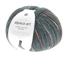 Pelote de Laine Socks Alpaca Art 4 fils - 100g - Rico Design : Chaussettes Douces et Confortables