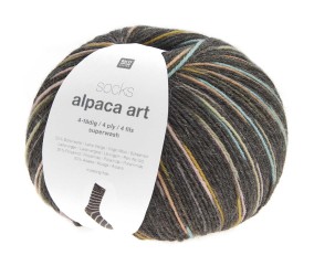 Pelote de Laine Socks Alpaca Art 4 fils - 100g - Rico Design : Chaussettes Douces et Confortables