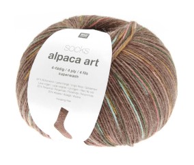 Pelote de Laine Socks Alpaca Art 4 fils - 100g - Rico Design : Chaussettes Douces et Confortables