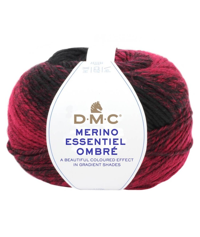 Pelote de Laine Merino Essentiel Ombre - 150g - DMC : Laine Dégradée pour Projets d'Automne/Hiver