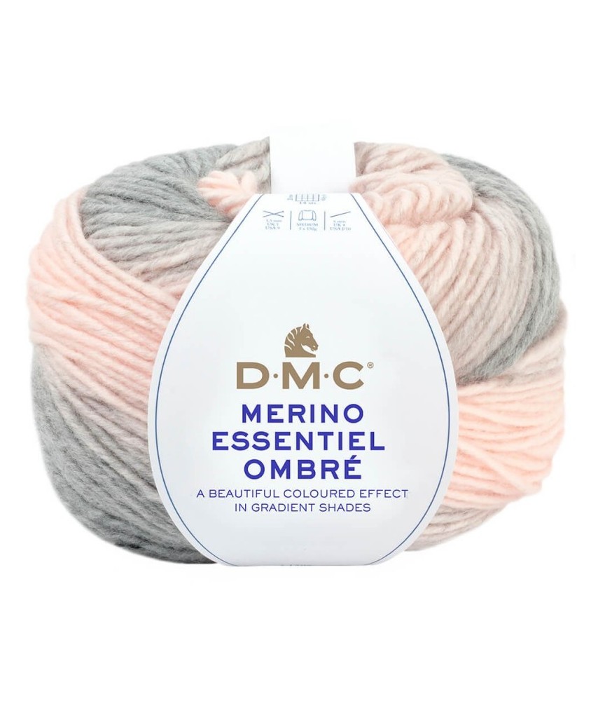 Pelote de Laine Merino Essentiel Ombre - 150g - DMC : Laine Dégradée pour Projets d'Automne/Hiver