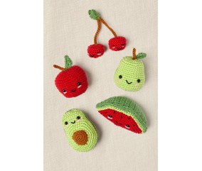 Kit Crochet Amigurumi "Nos Amis les Fruits" - DMC : Créez des Amigurumis Fruités et Colorés !