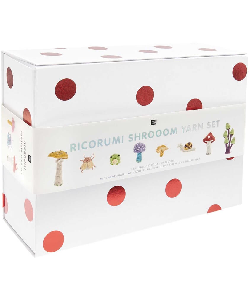 Coffret de 35 pelotes de coton Ricorumi - Shrooom - Rico Design