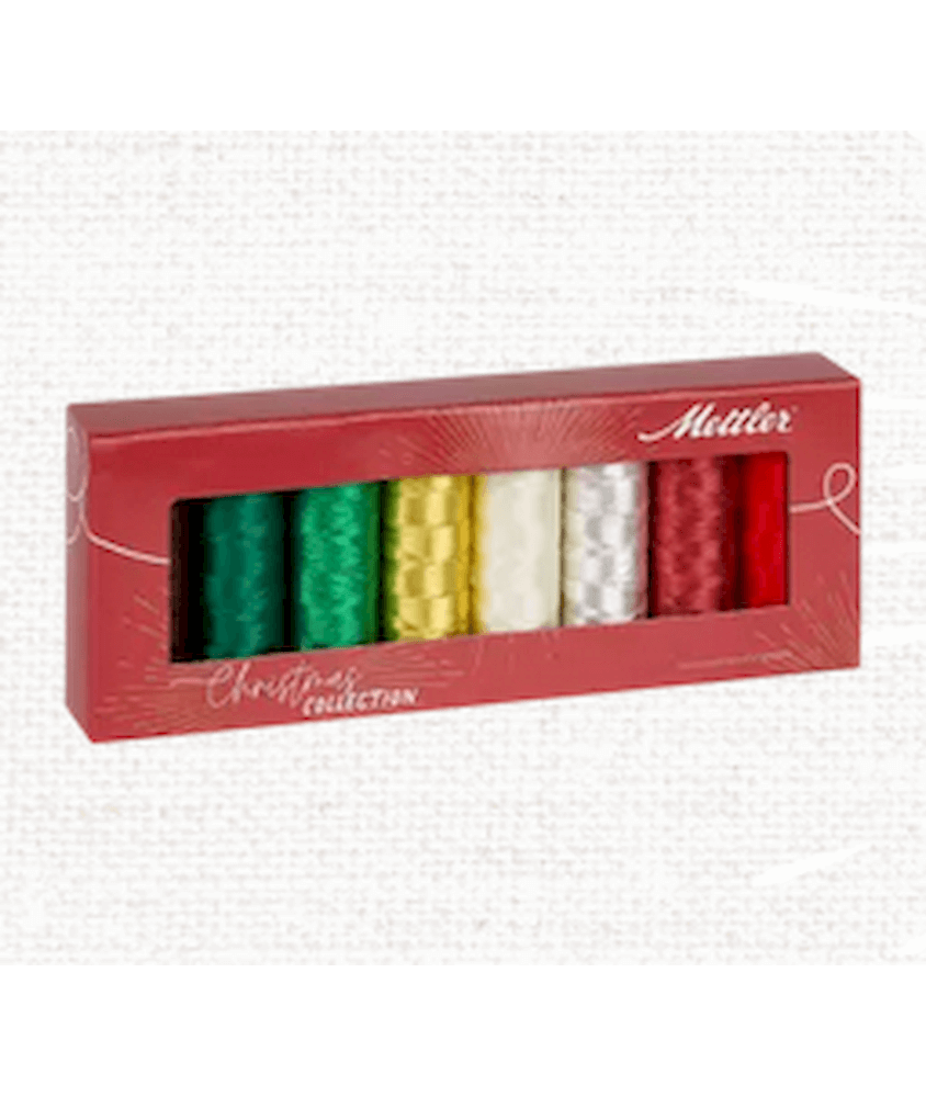 Kit de 8 Bobines Métalliques - Christmas Collection - Mettler : Le Parfait Assortiment pour des Créations Festives !