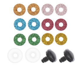 Set d'yeux de sécurité pour peluches - 20mm 6 couleurs 1 paire - Rico Design