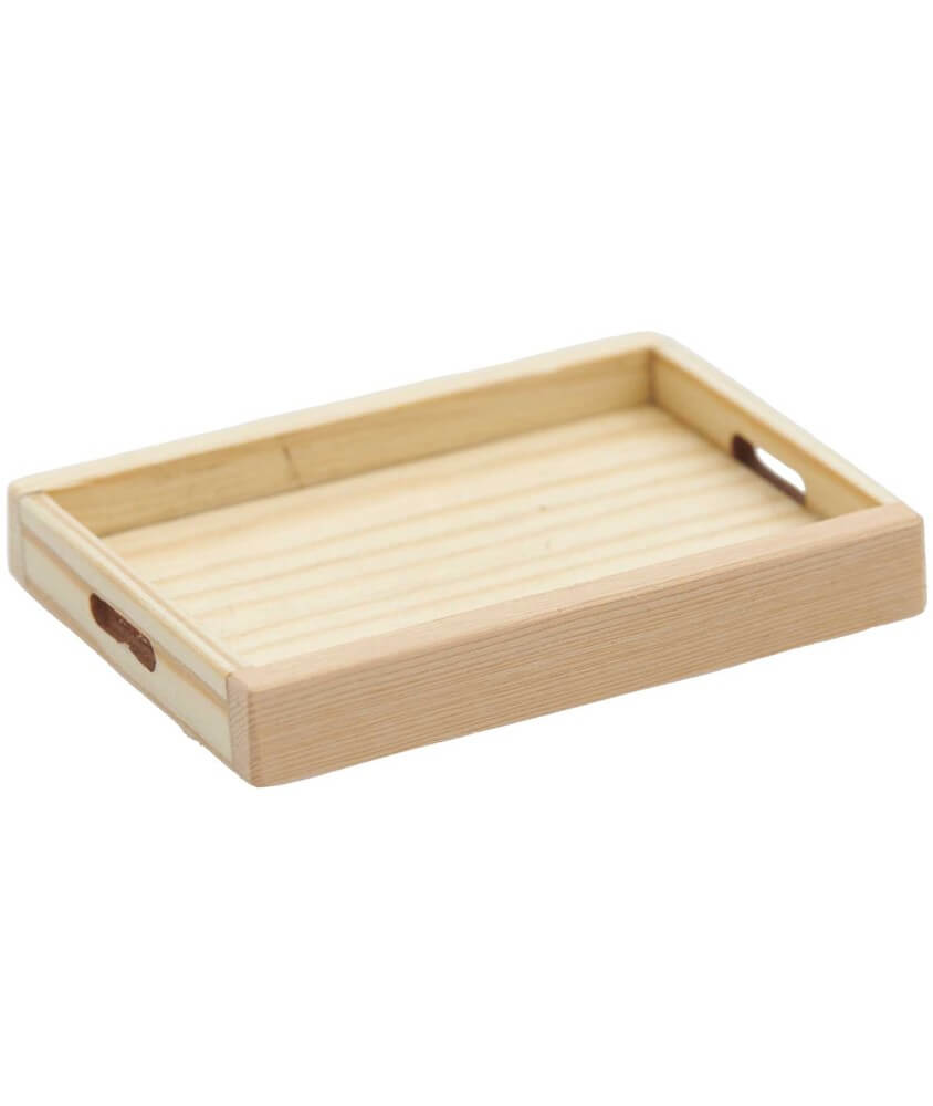 Plateau en bois miniature 65 x 47 x 12 mm pour le monde des lutins - Rico Design