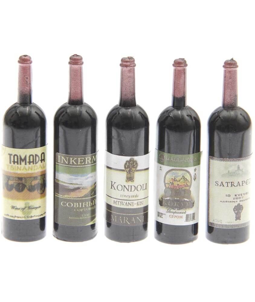 Bouteilles de vin miniatures, 5 pcs pour le monde des lutins - Rico Design