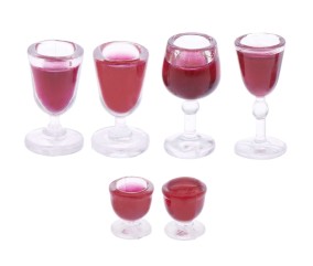 Verres de vin miniatures, 6 pcs pour le monde des lutins - Rico Design