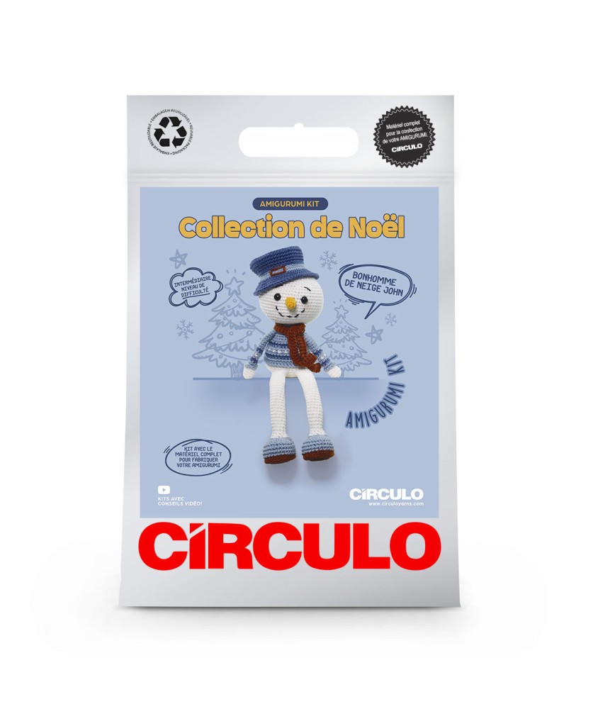 Kit Amigurumi - John le Bonhomme de Neige - Circulo