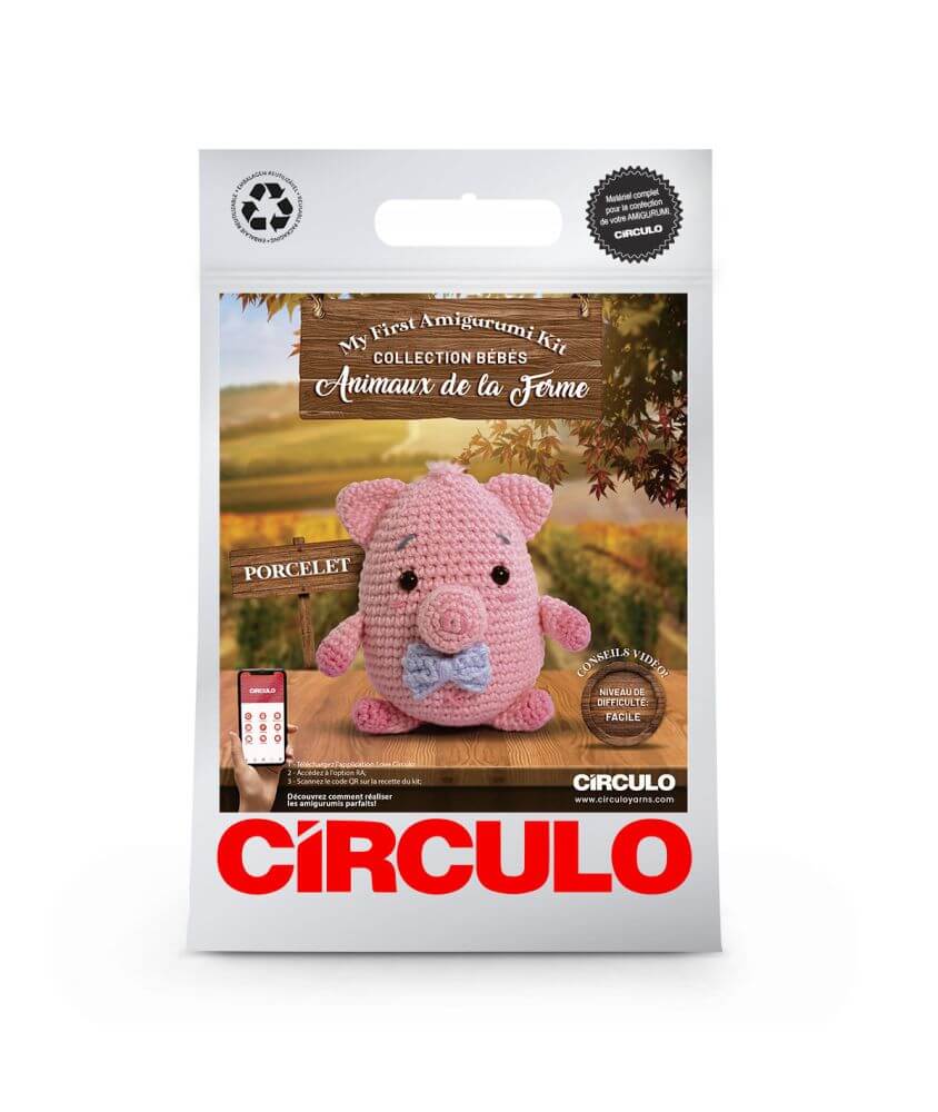 Kit Amigurumi - Porcelet - Circulo